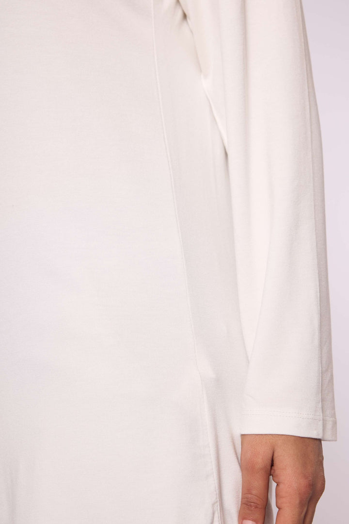 Düz Basic Bisiklet Yaka Tunik