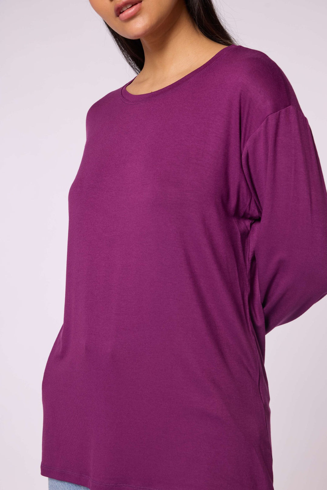 Düz Basic Bisiklet Yaka Tunik