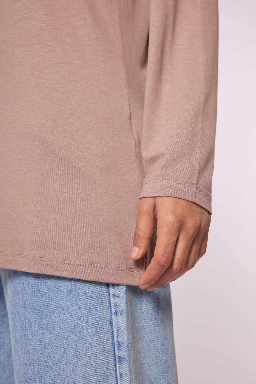 Düz Basic Bisiklet Yaka Tunik