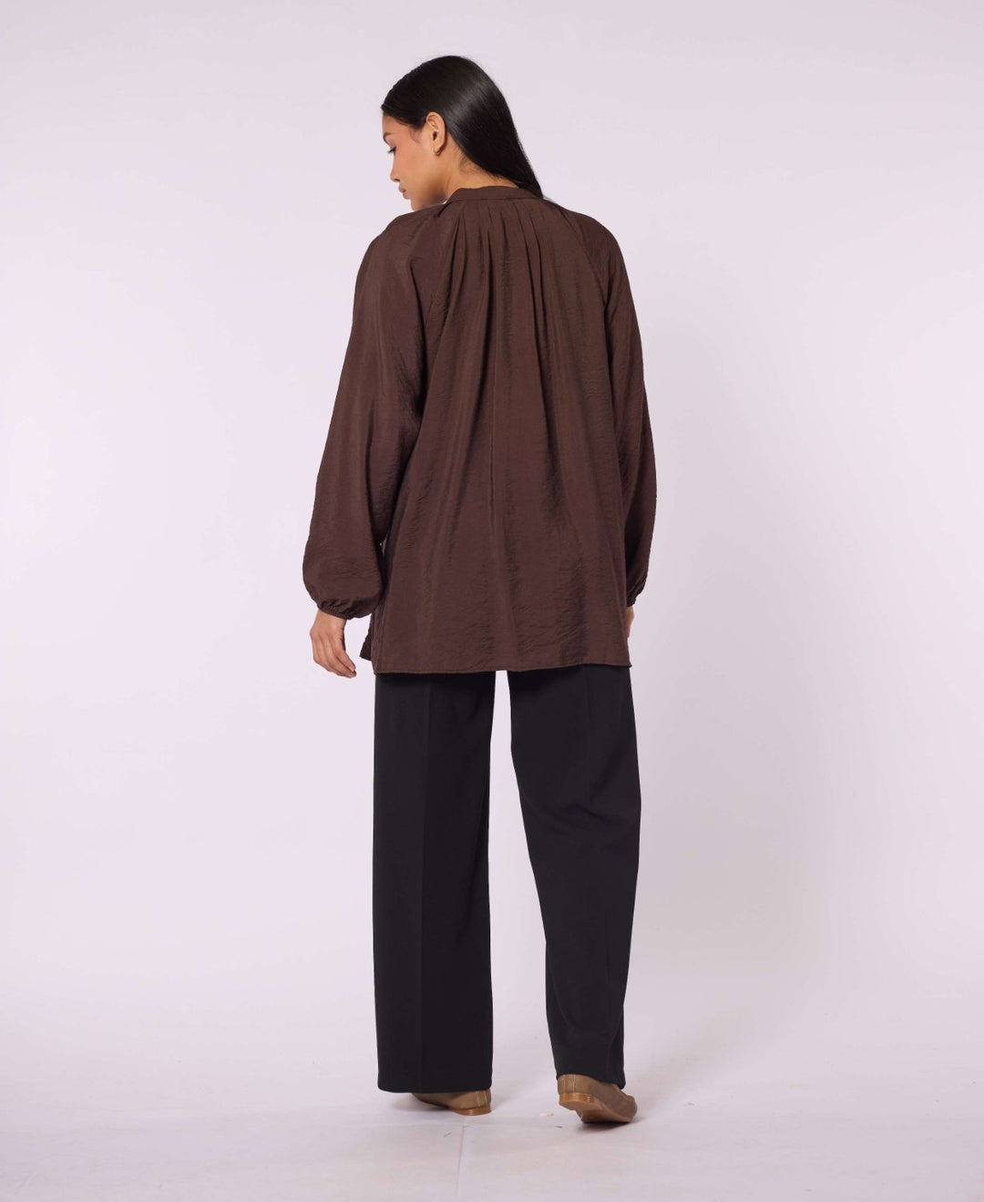 Hakim Yaka Pile Detaylı Reglan Kol Tunik