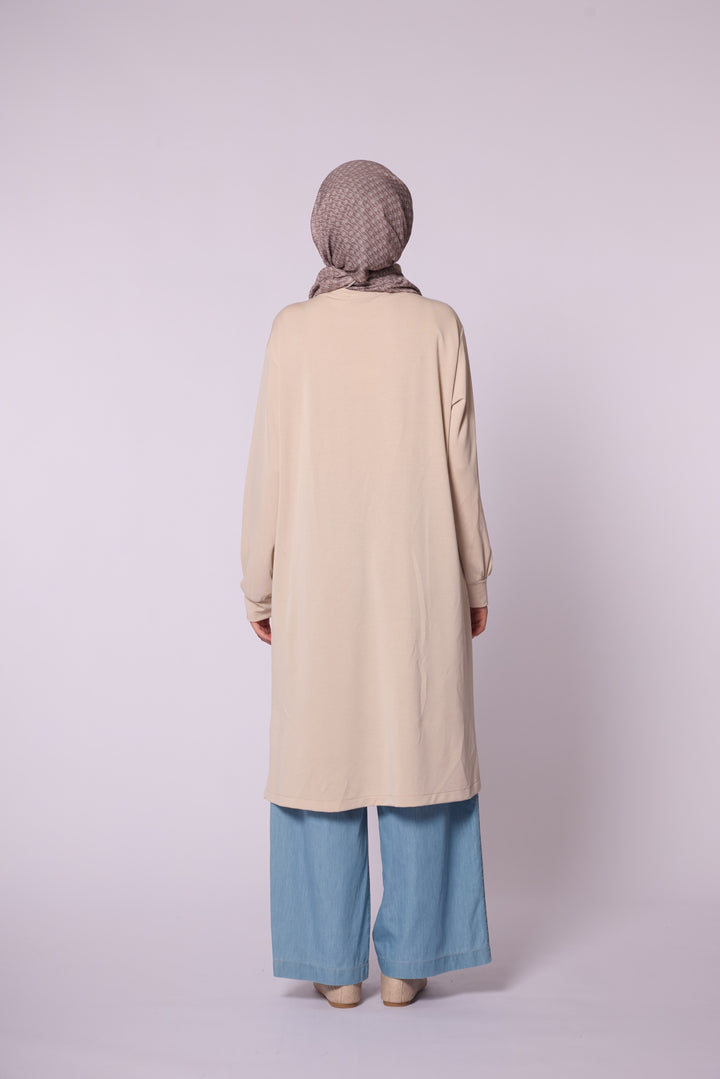 Yan Fermuar Detaylı Basic Tunik
