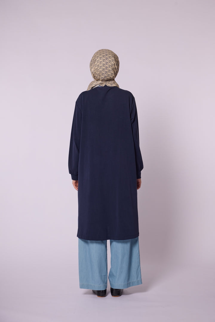 Yan Fermuar Detaylı Basic Tunik