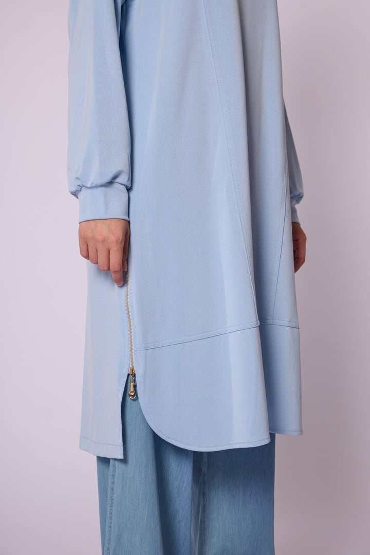 Yan Fermuar Detaylı Basic Tunik