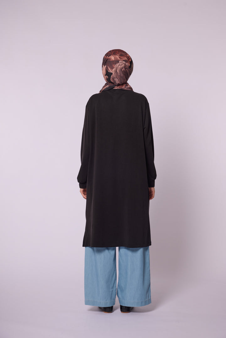 Yan Fermuar Detaylı Basic Tunik