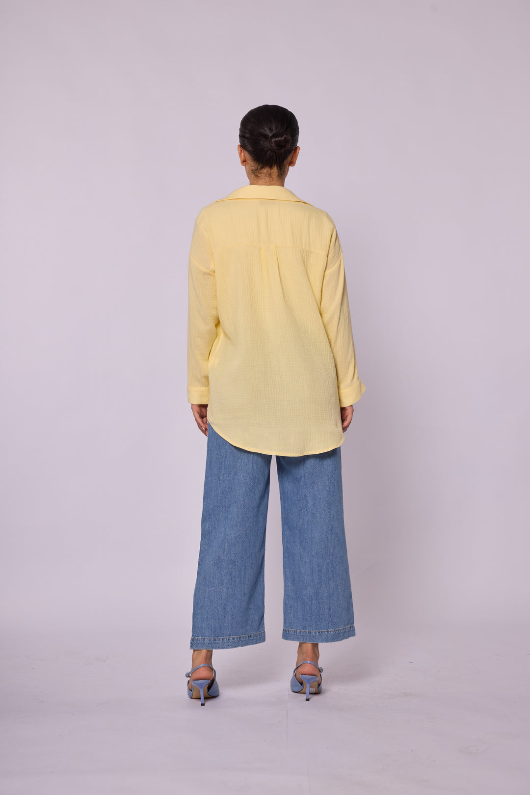 Dokulu Kumaş Oversize Gömlek Abacı Giyim