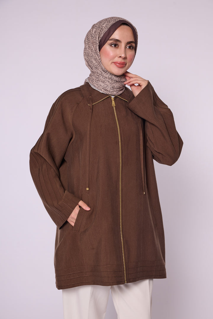Abacı Fermuarlı Oversize Hafif Mevsimlik Kap Abacı Giyim