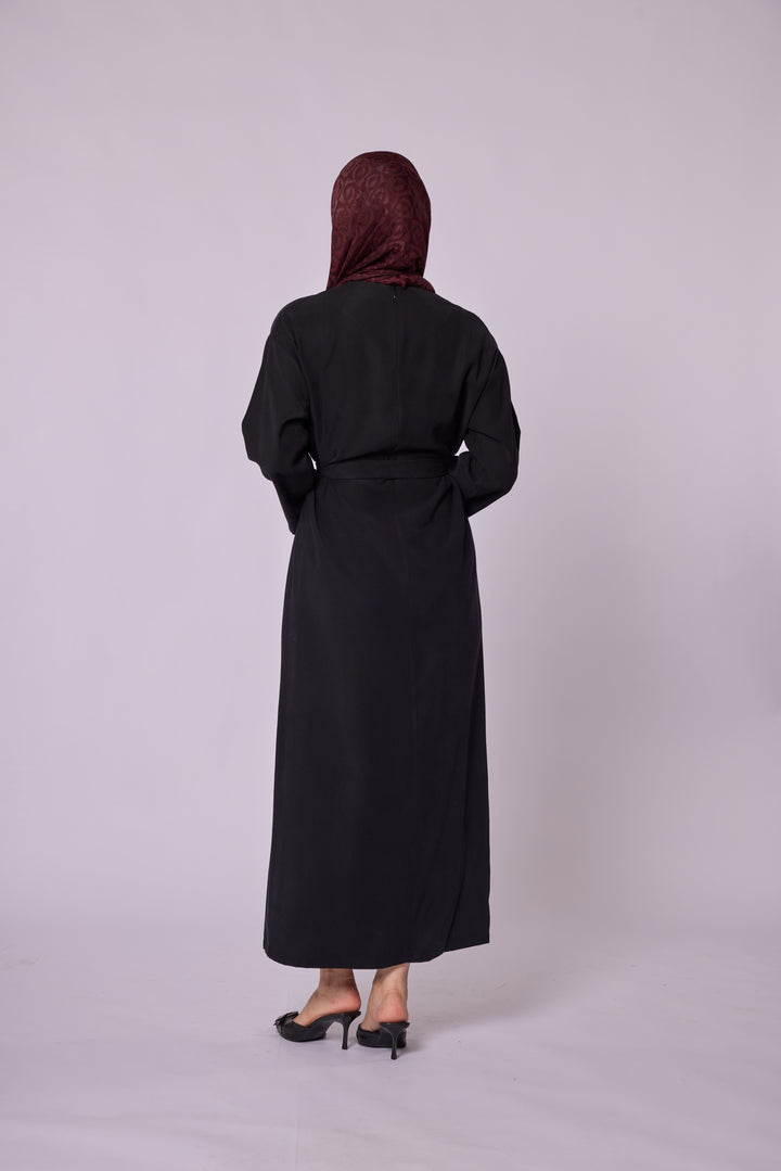 Kuşaklı Uzun Elbise