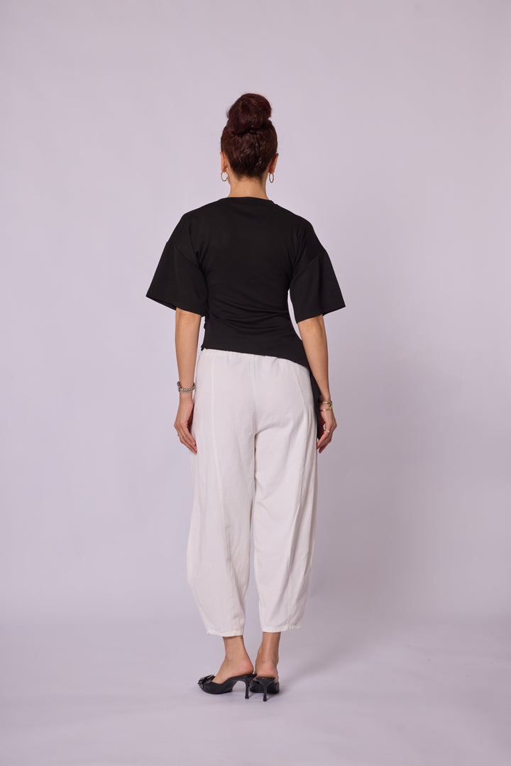 Asimetrik Drapeli Modern Bluz Abacı Giyim