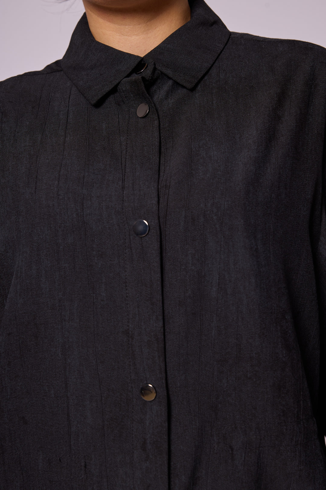 Oversize Düğmeli Uzun Tunik