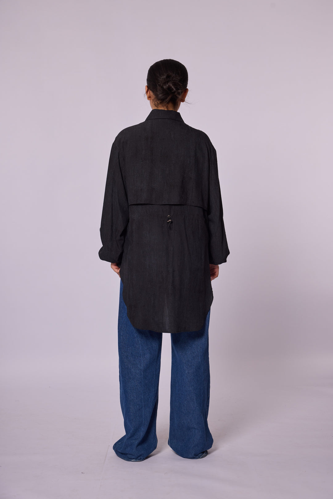 Oversize Düğmeli Uzun Tunik