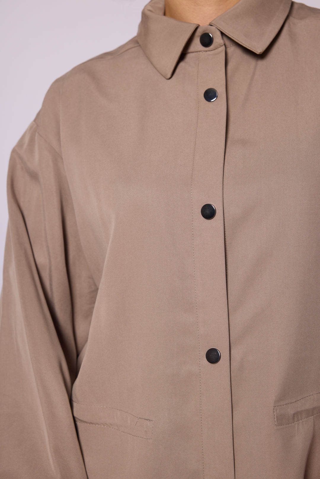 Oversize Düğmeli Uzun Tunik
