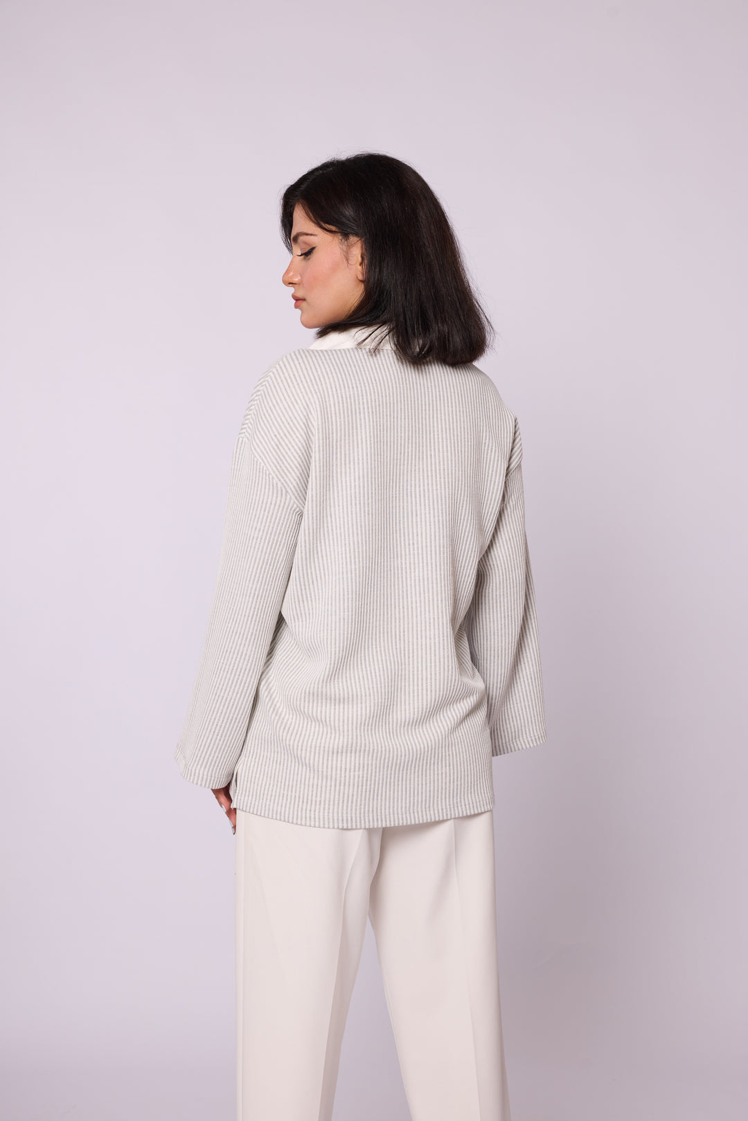 Polo Yaka Çizgili Tunik