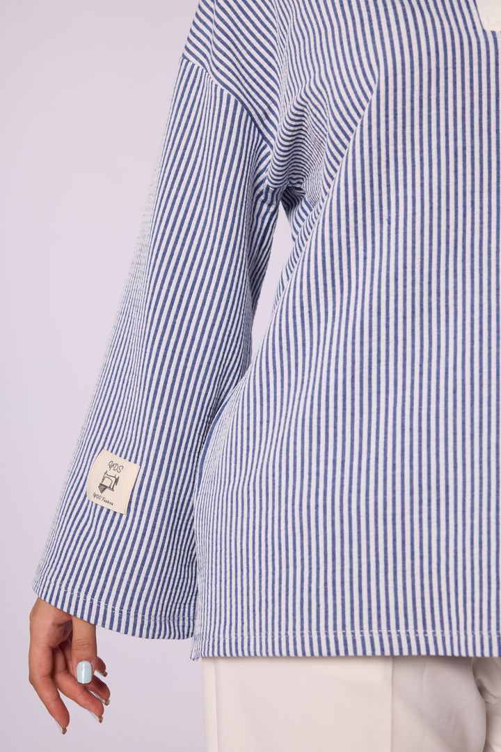 Polo Yaka Çizgili Tunik