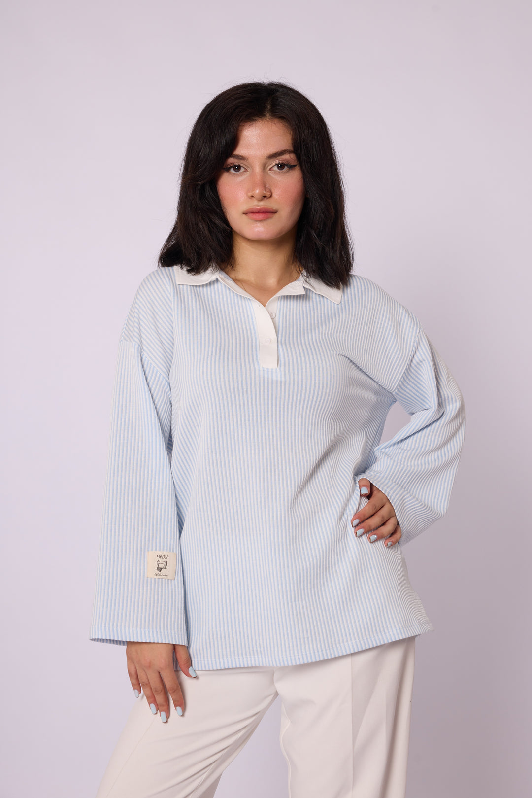 Polo Yaka Çizgili Tunik