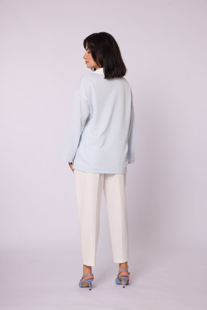 Polo Yaka Çizgili Tunik