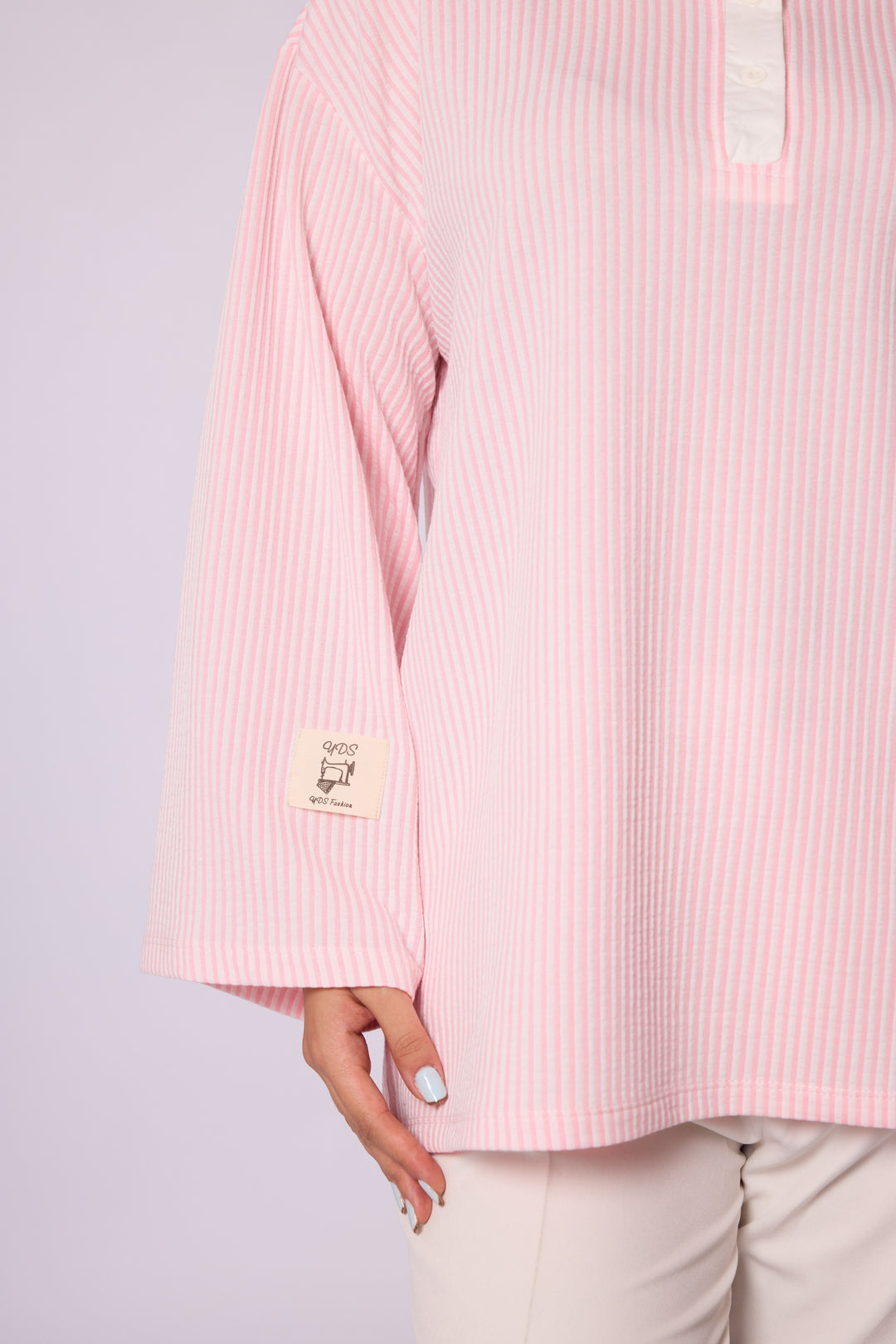 Polo Yaka Çizgili Tunik