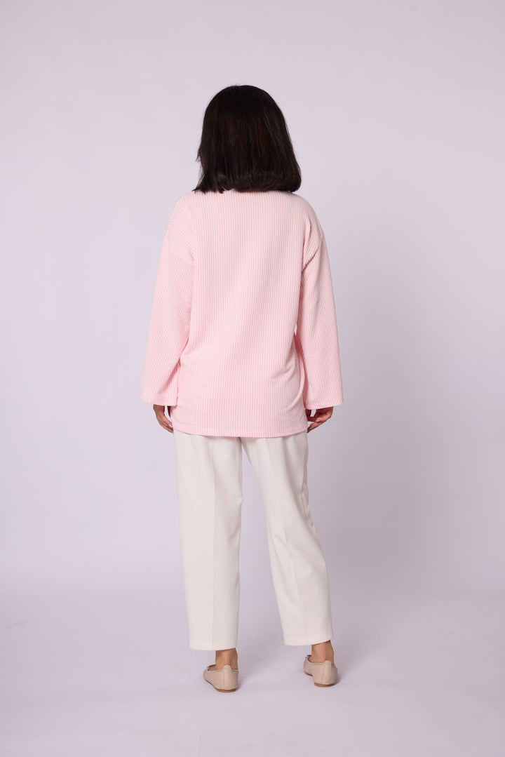 Polo Yaka Çizgili Tunik