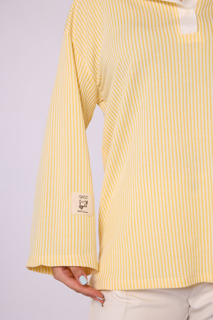 Polo Yaka Çizgili Tunik