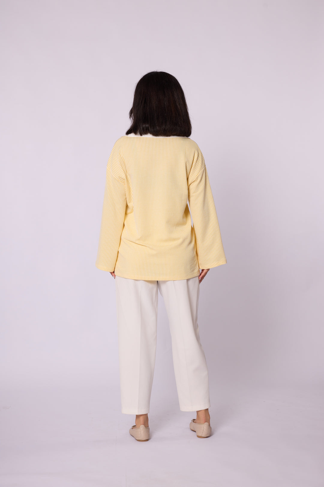 Polo Yaka Çizgili Tunik