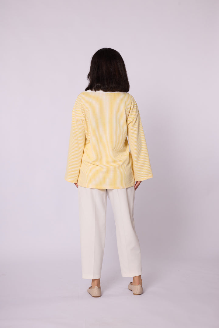Polo Yaka Çizgili Tunik