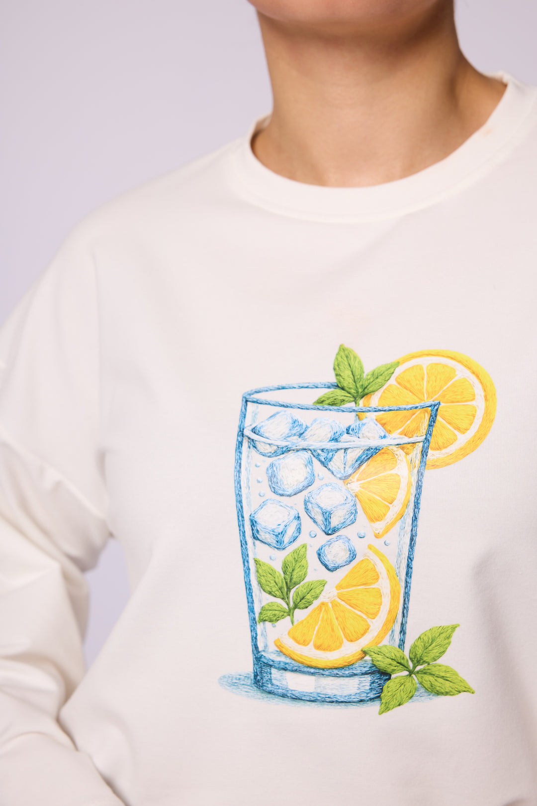 Limonata Nakışlı Oversize Tunik