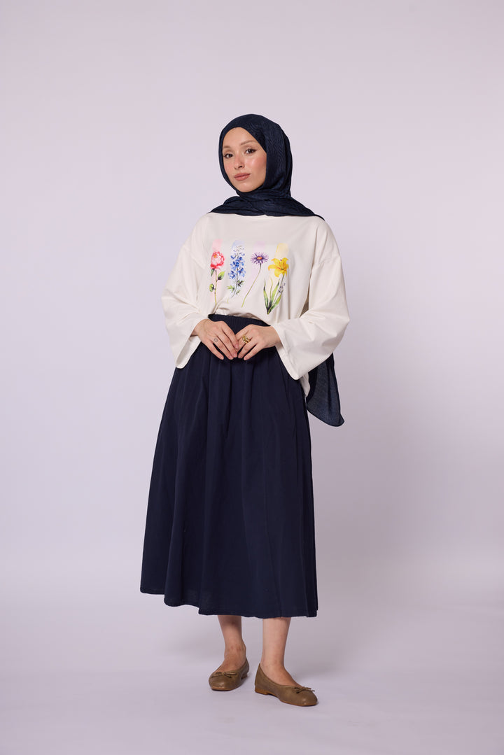 Botanik Baskılı Oversize Tunik