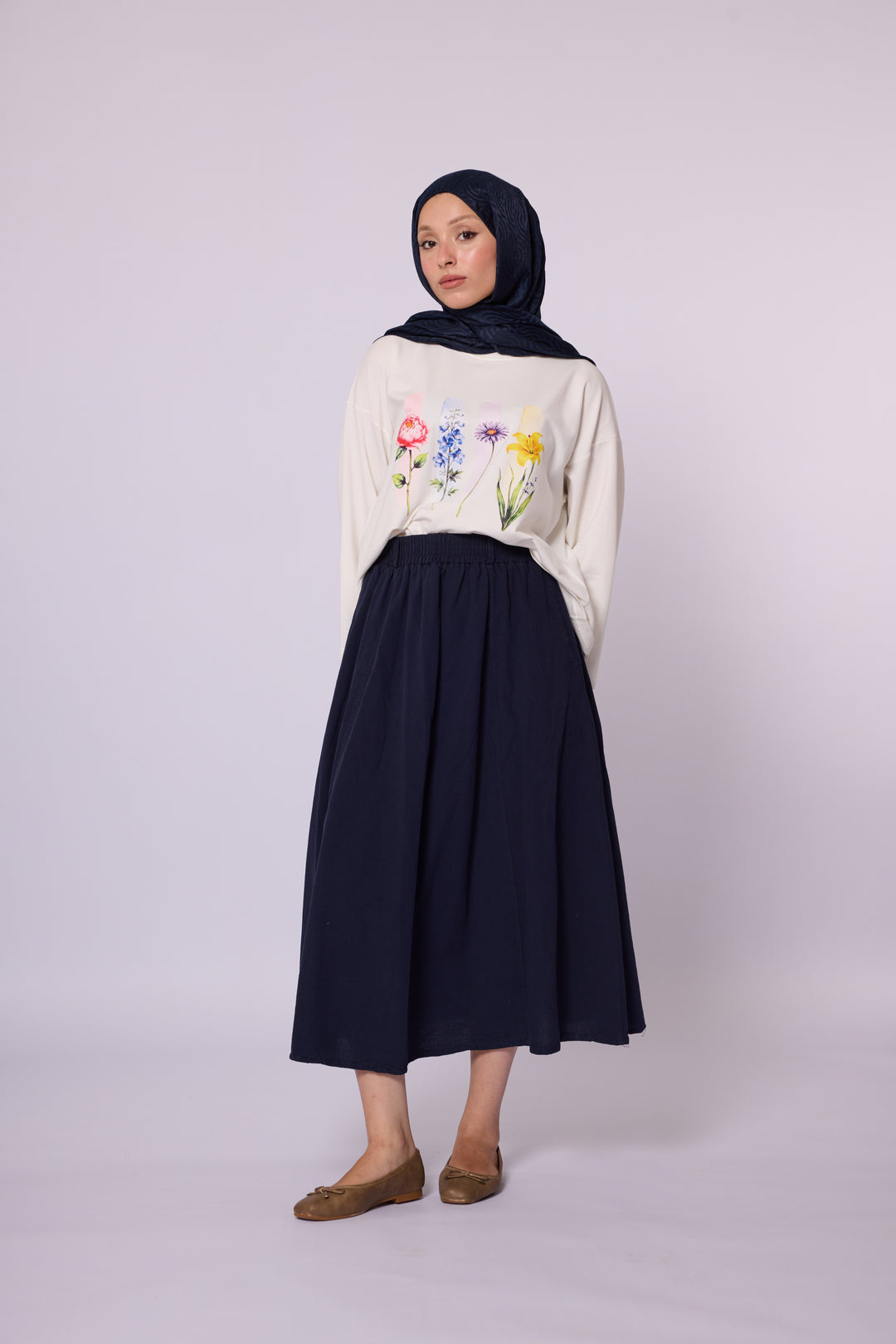 Botanik Baskılı Oversize Tunik