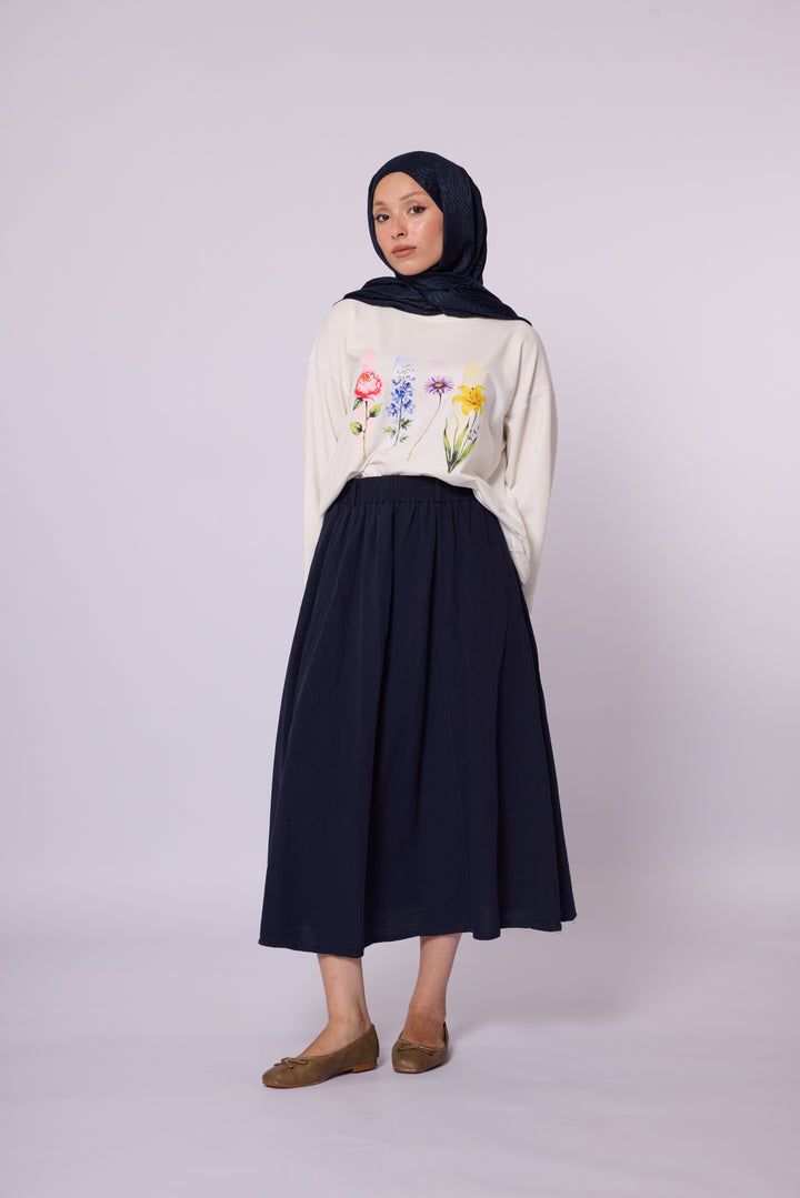 Botanik Baskılı Oversize Tunik