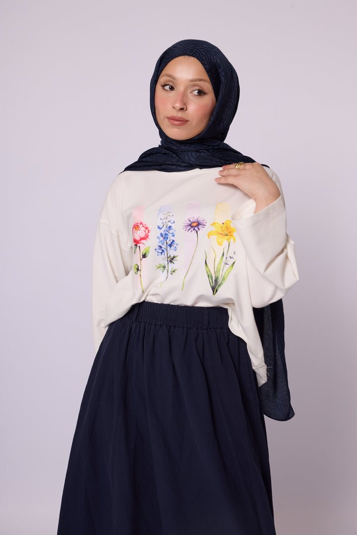 Botanik Baskılı Oversize Tunik