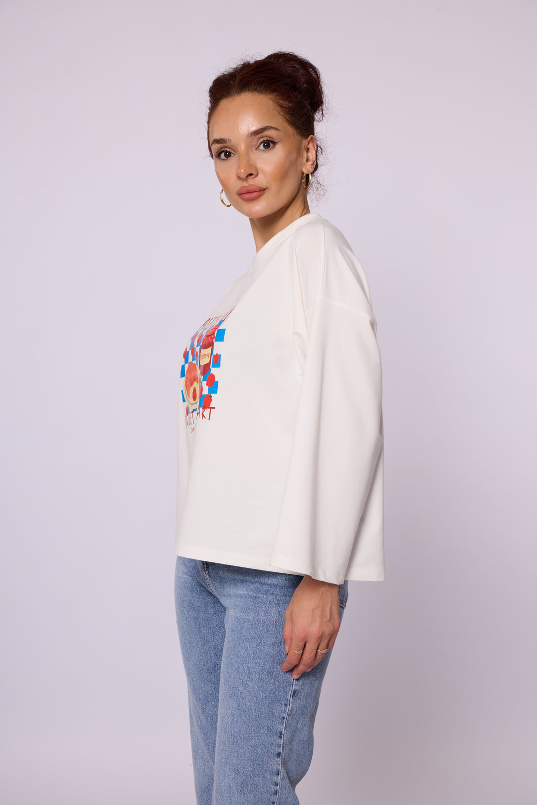 Raspberry Desenli Baskılı Tunik