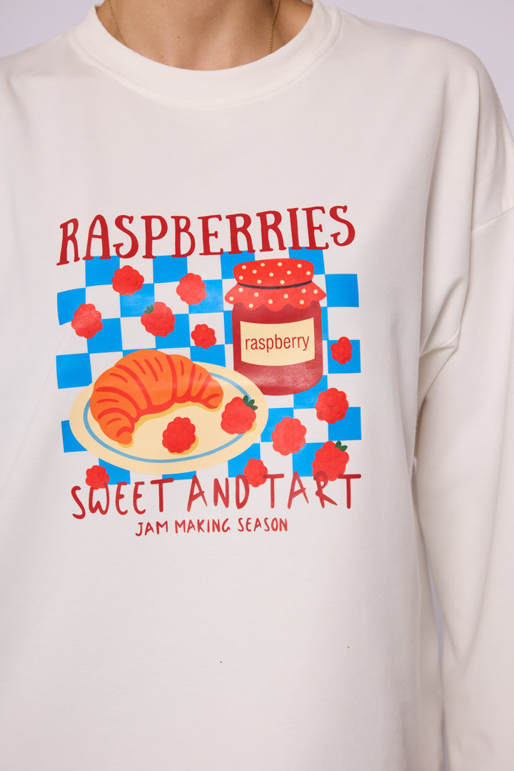 Raspberry Desenli Baskılı Tunik