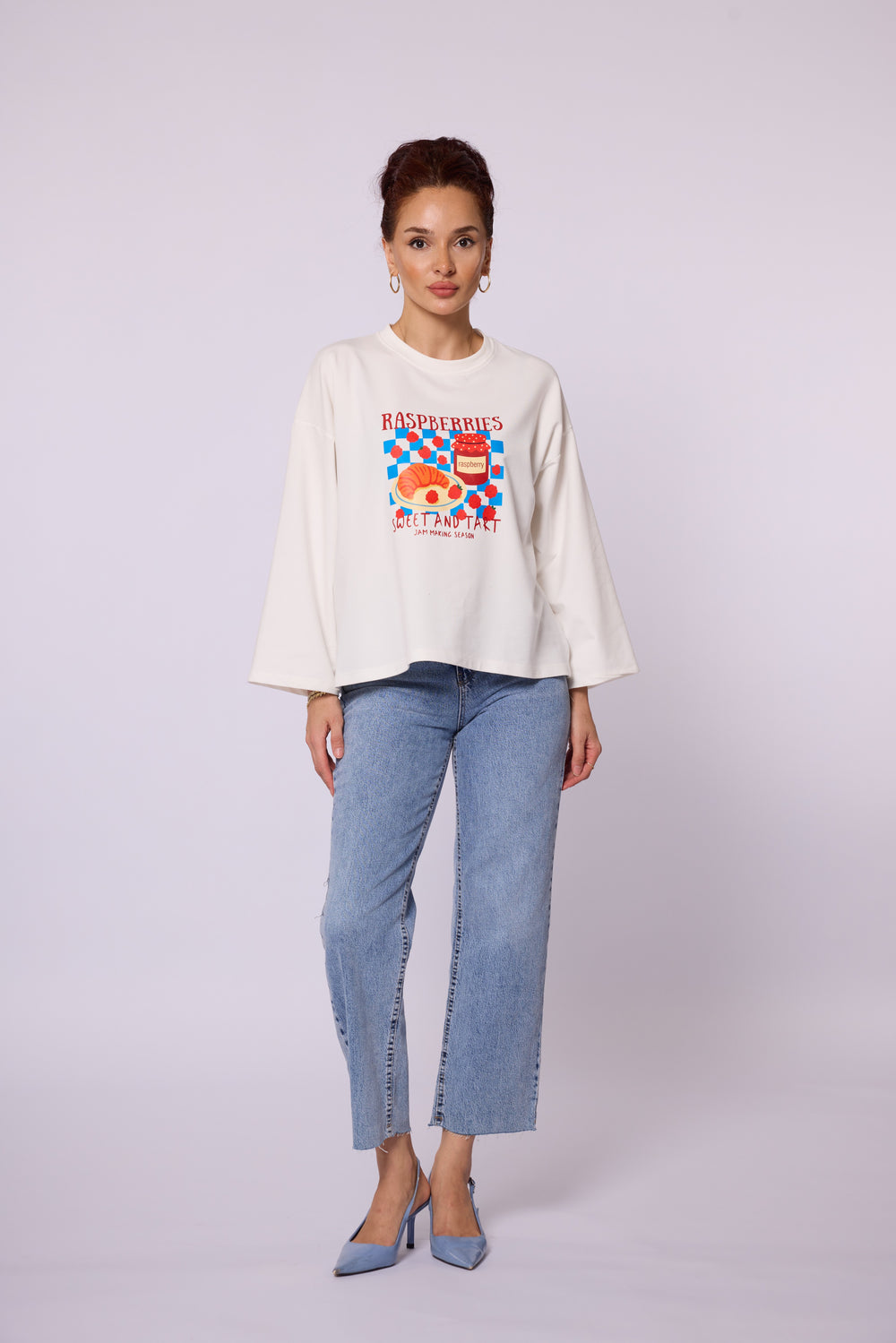 Raspberry Desenli Baskılı Tunik