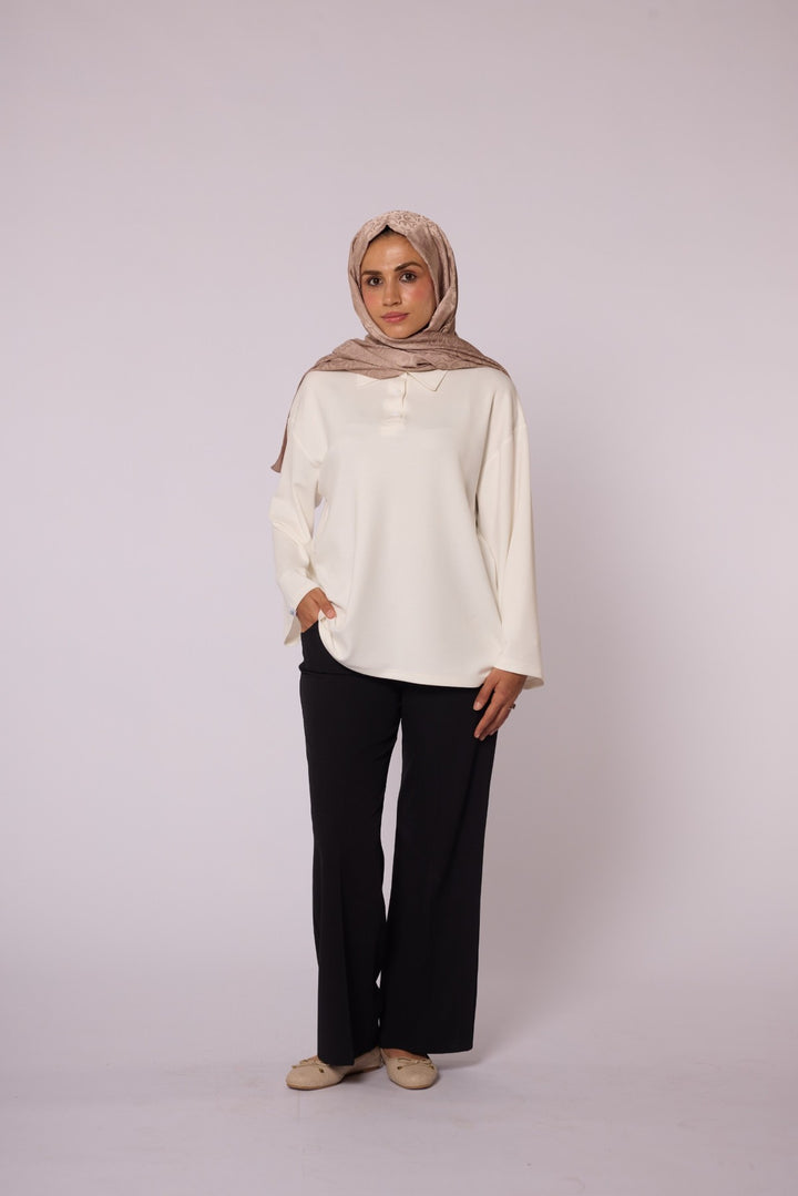 Polo Yaka Rahat Kesim Tunik