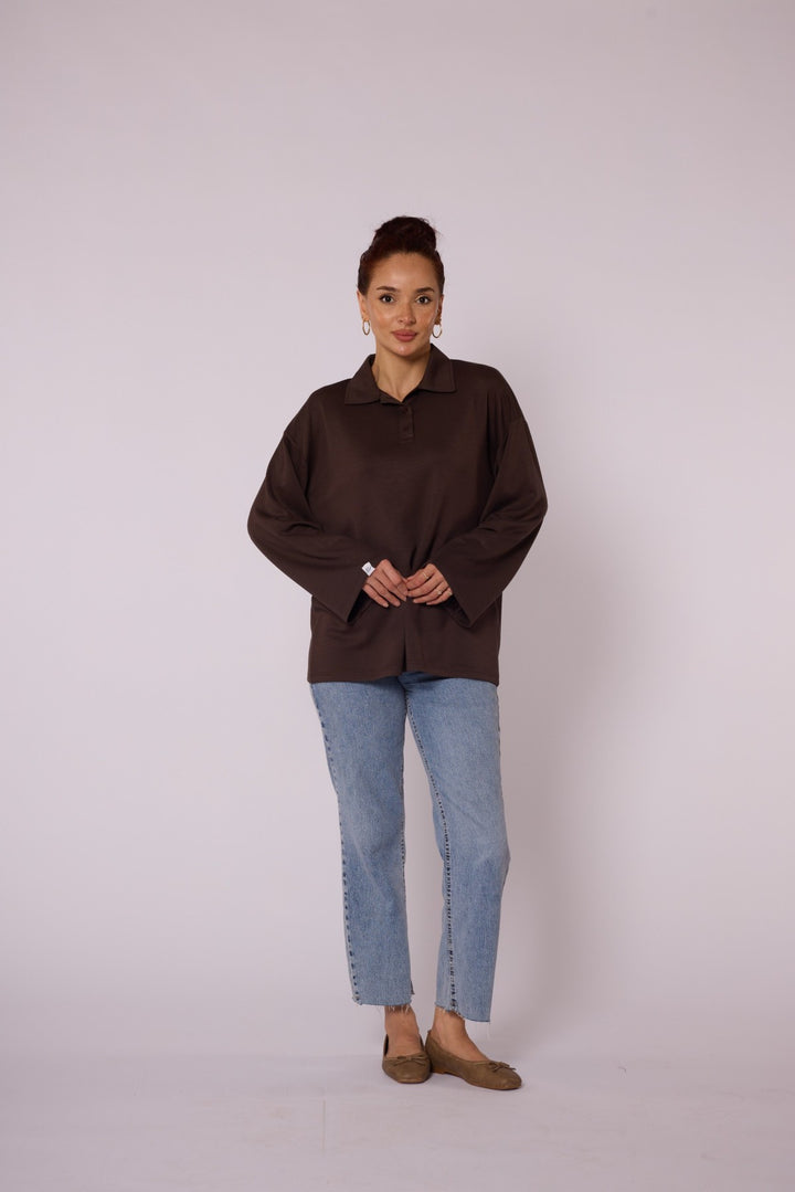 Polo Yaka Rahat Kesim Tunik