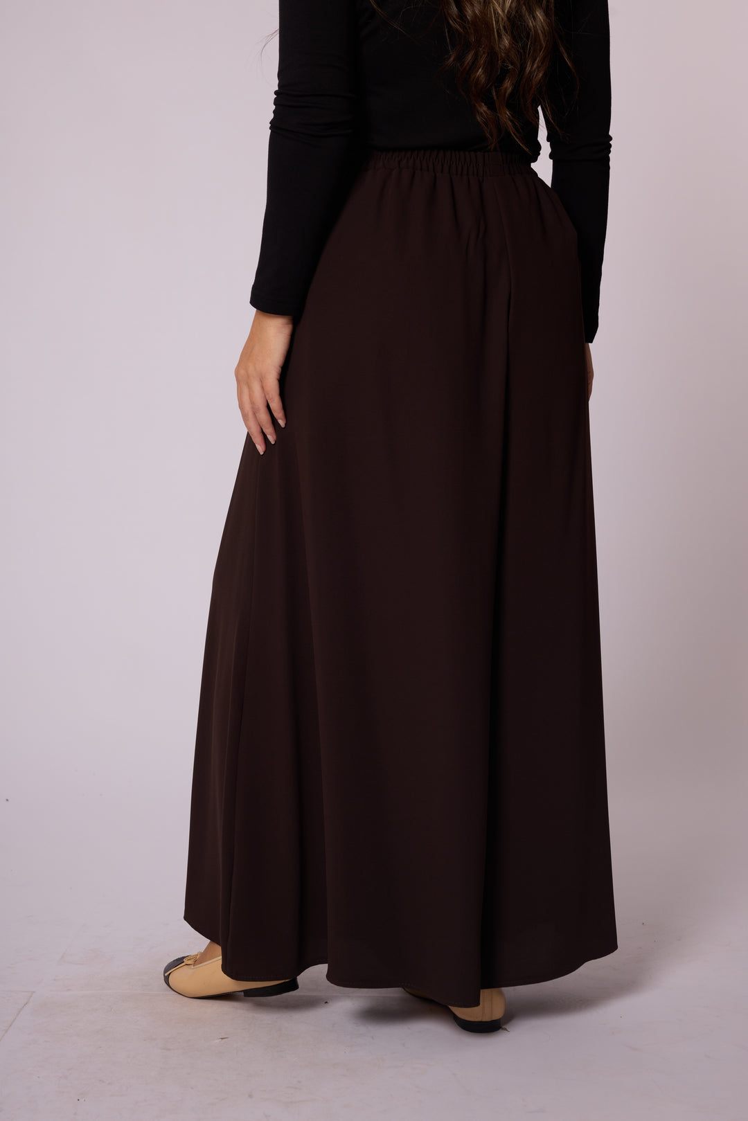 Rahat Kesim Beli Lastikli Geniş Paça Pantolon Abacı Giyim