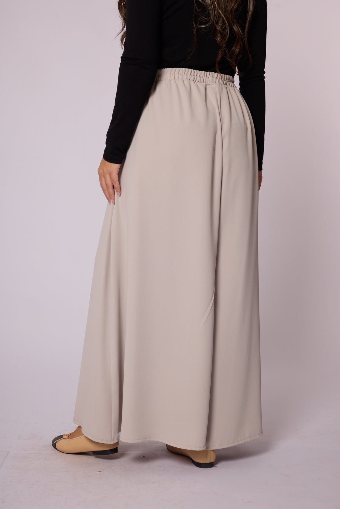 Rahat Kesim Beli Lastikli Geniş Paça Pantolon Abacı Giyim