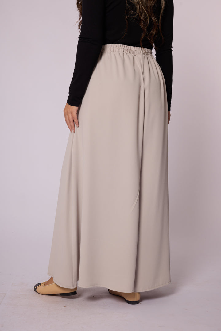Rahat Kesim Beli Lastikli Geniş Paça Pantolon Abacı Giyim
