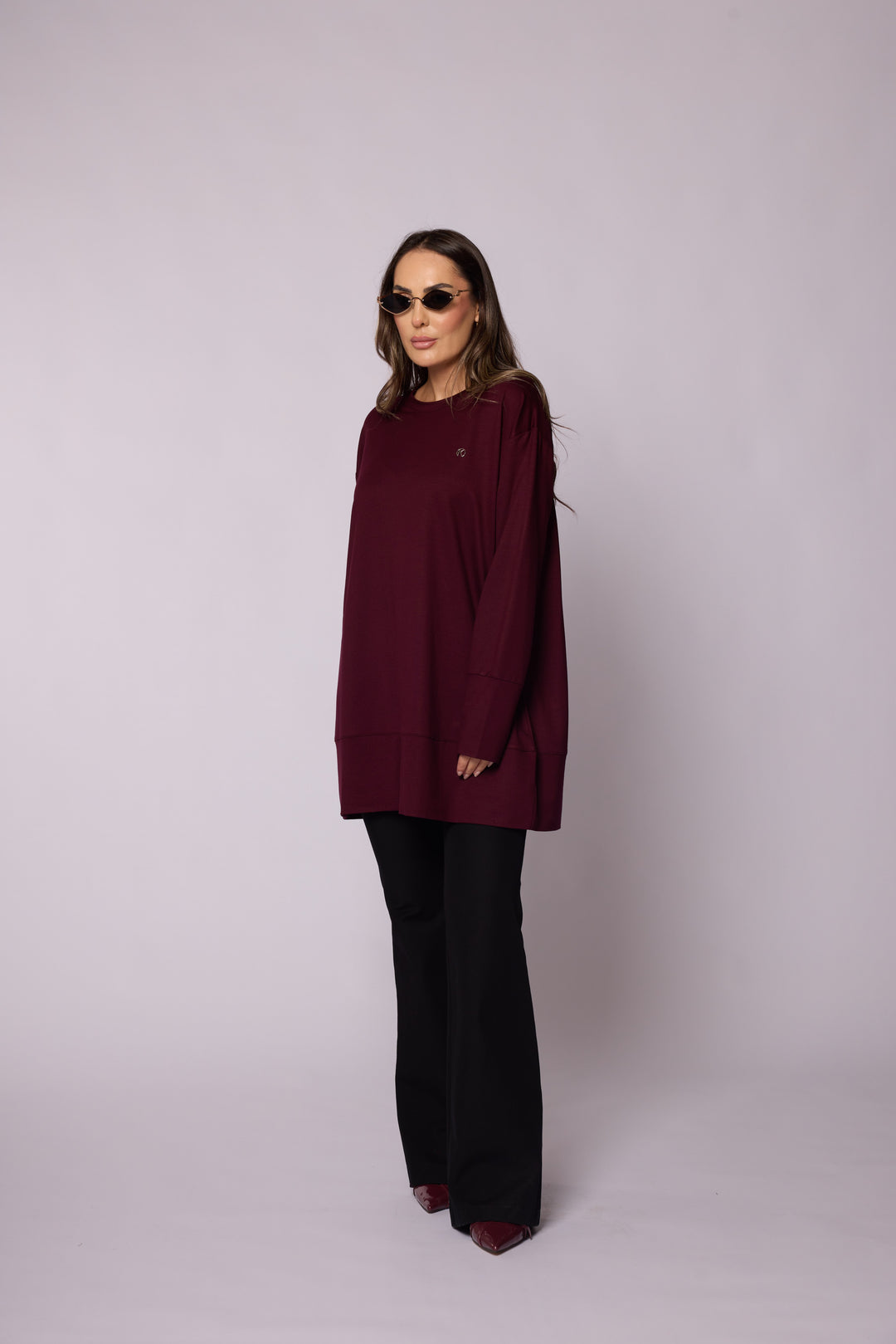 Bisiklet Yaka Oversize Rahat Kesim Tunik Abacı Giyim