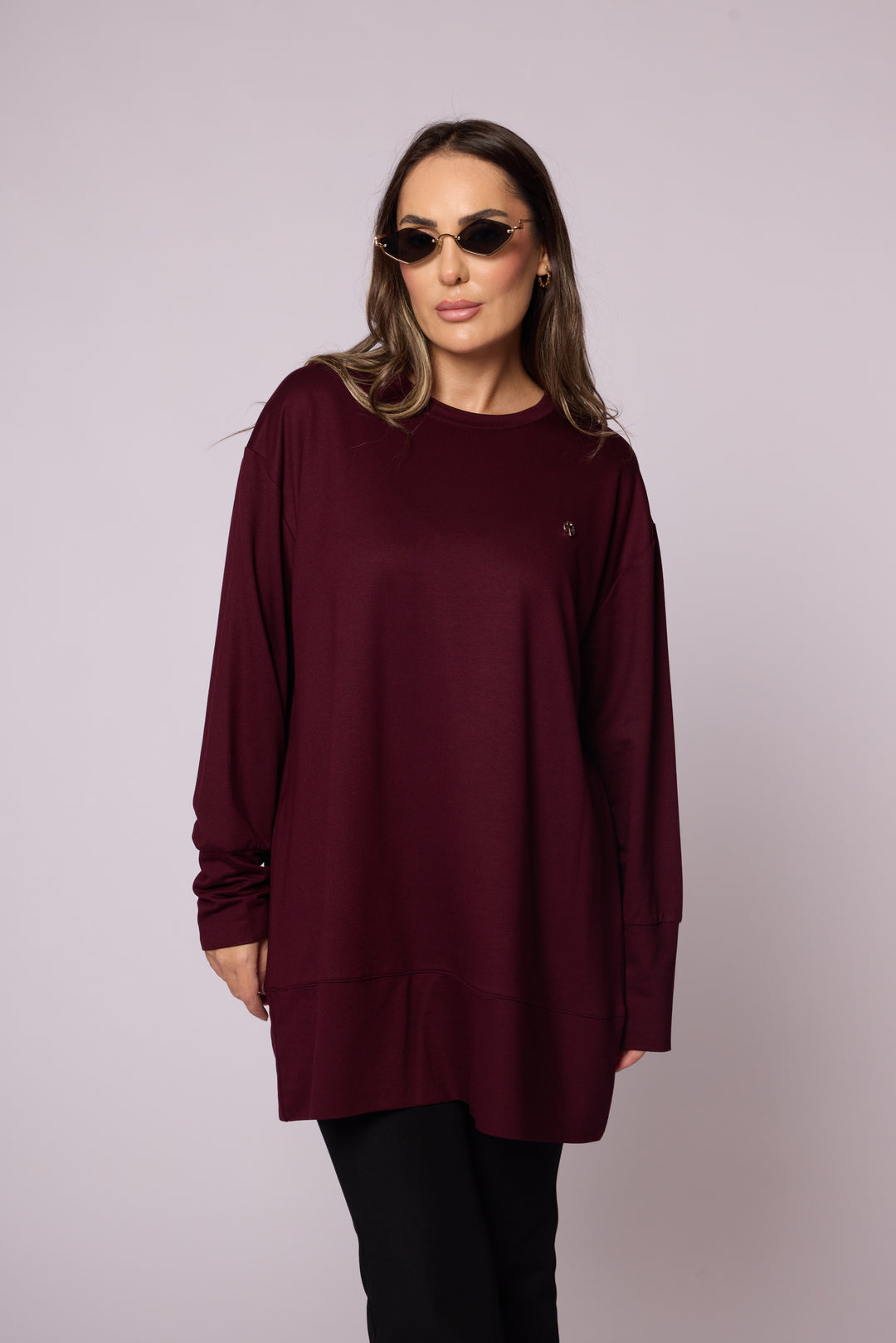 Bisiklet Yaka Oversize Rahat Kesim Tunik Abacı Giyim