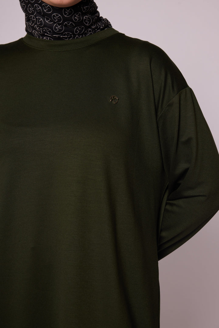 Bisiklet Yaka Oversize Rahat Kesim Tunik Abacı Giyim