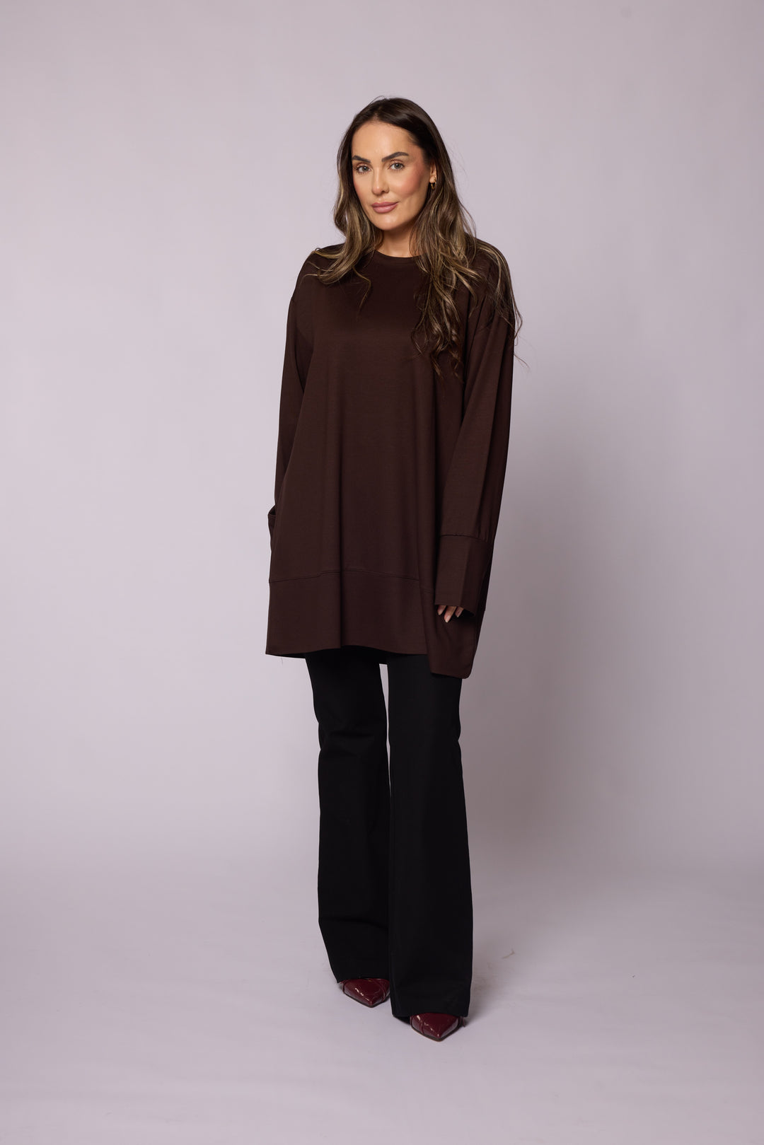 Bisiklet Yaka Oversize Rahat Kesim Tunik Abacı Giyim