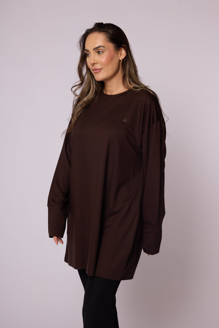 Bisiklet Yaka Oversize Rahat Kesim Tunik Abacı Giyim