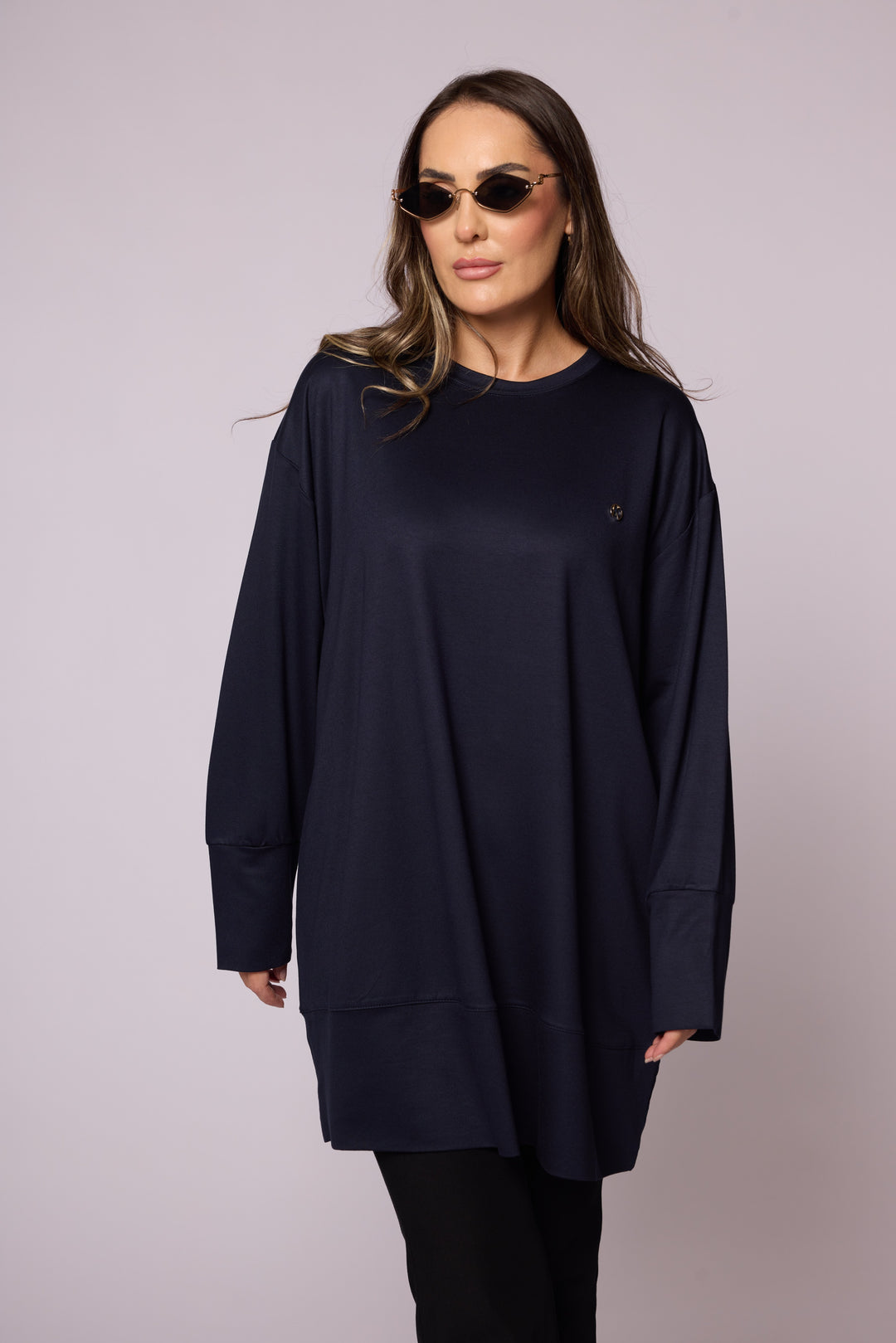 Bisiklet Yaka Oversize Rahat Kesim Tunik Abacı Giyim