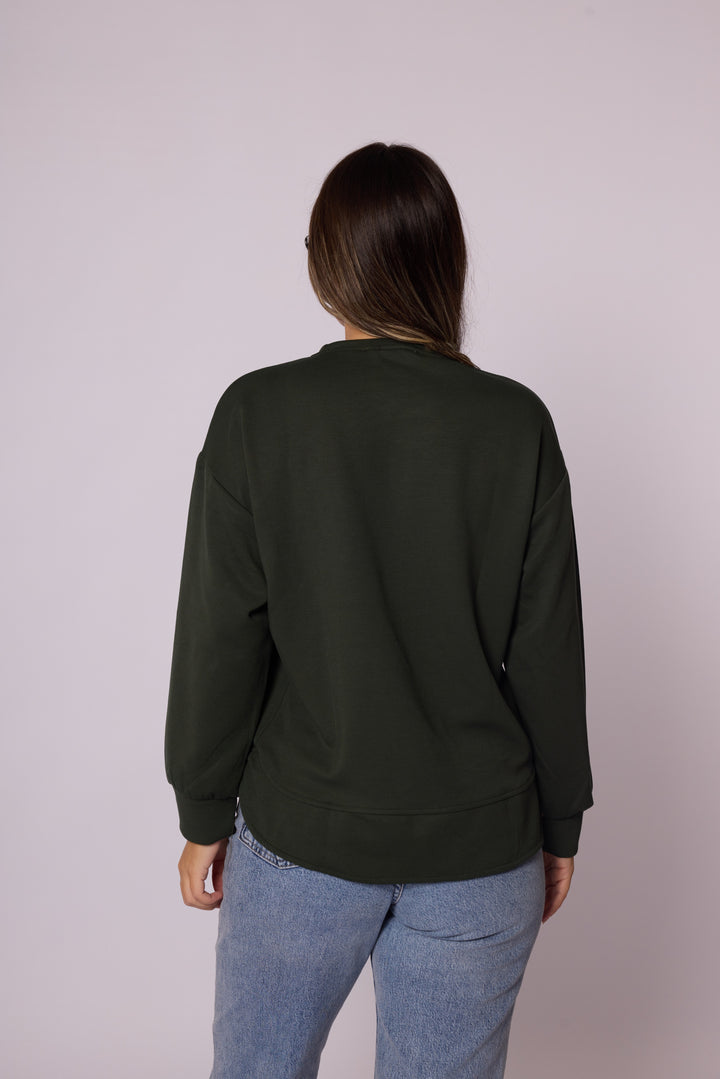 Oval Etek Kesimli Düşük Omuzlu Rahat Tunik Abacı Giyim
