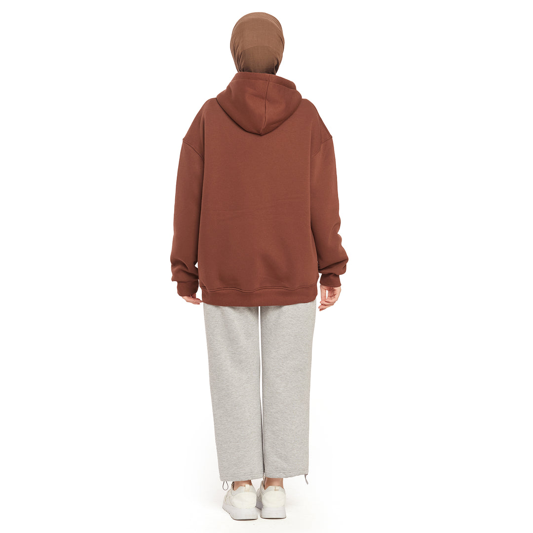 Fermuarlı Kapüşonlu Cep Detaylı Sweatshirt