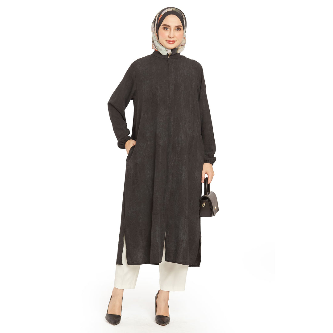 Hakim Yaka Basic Rahat Uzun Tunik