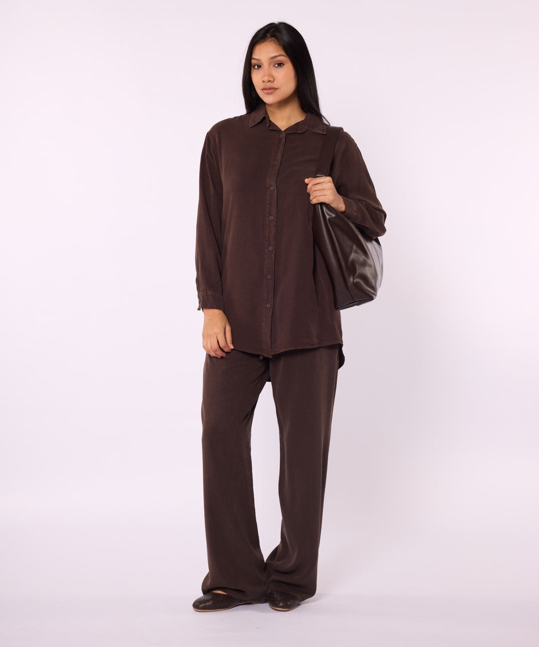 Tencel Kumaş Polo Yaka Tunik Gömlek