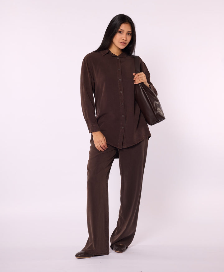 Tencel Kumaş Polo Yaka Tunik Gömlek