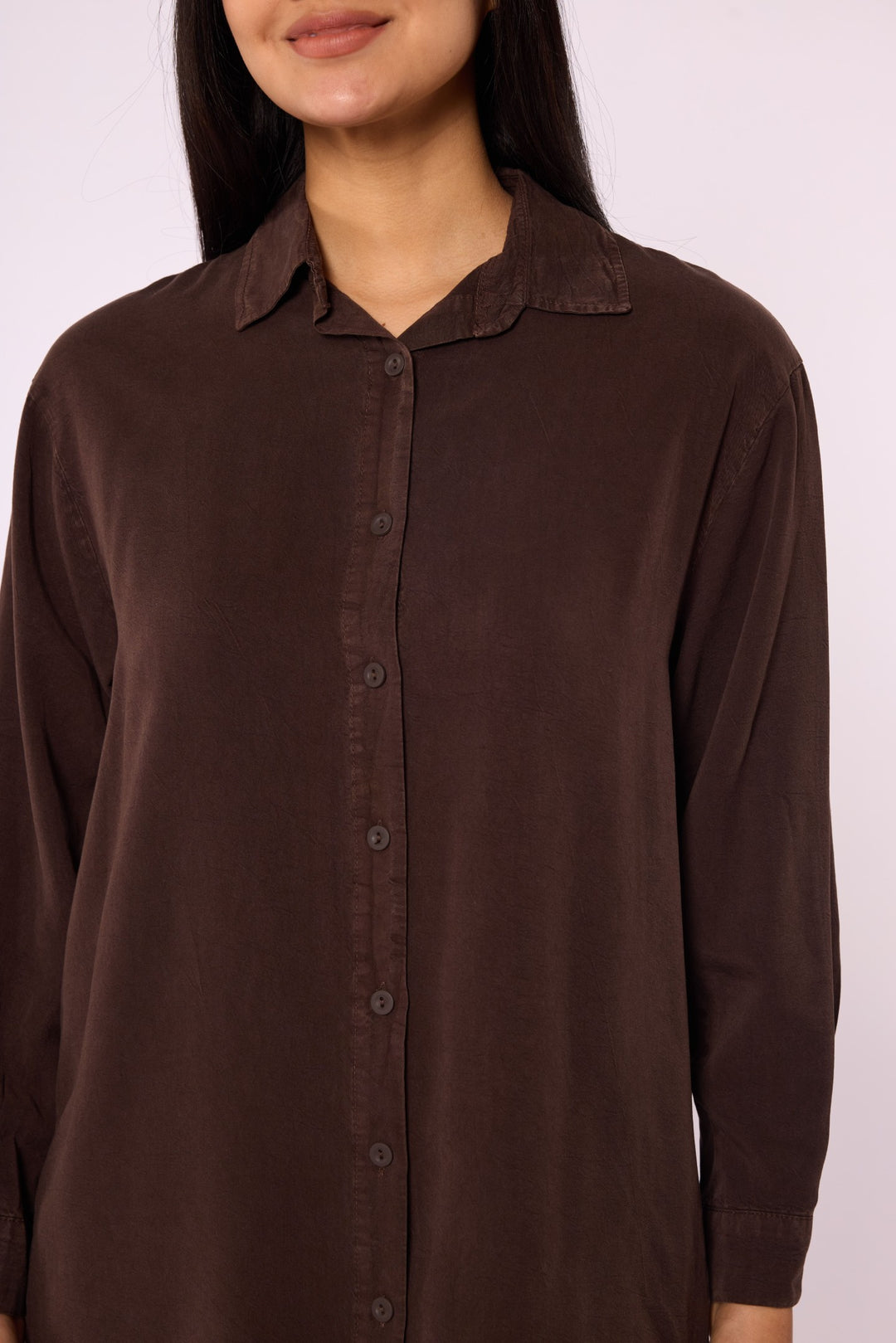 Tencel Kumaş Polo Yaka Tunik Gömlek