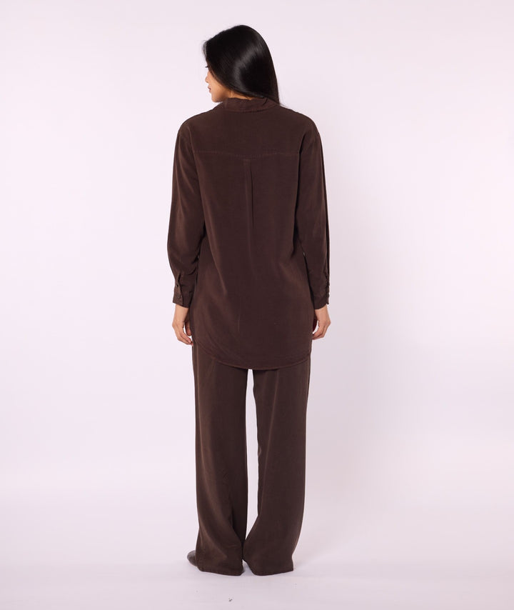 Tencel Kumaş Polo Yaka Tunik Gömlek